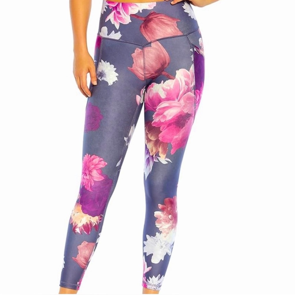 Marina TEK Floral Print Women's Yoga Leggings Size XL